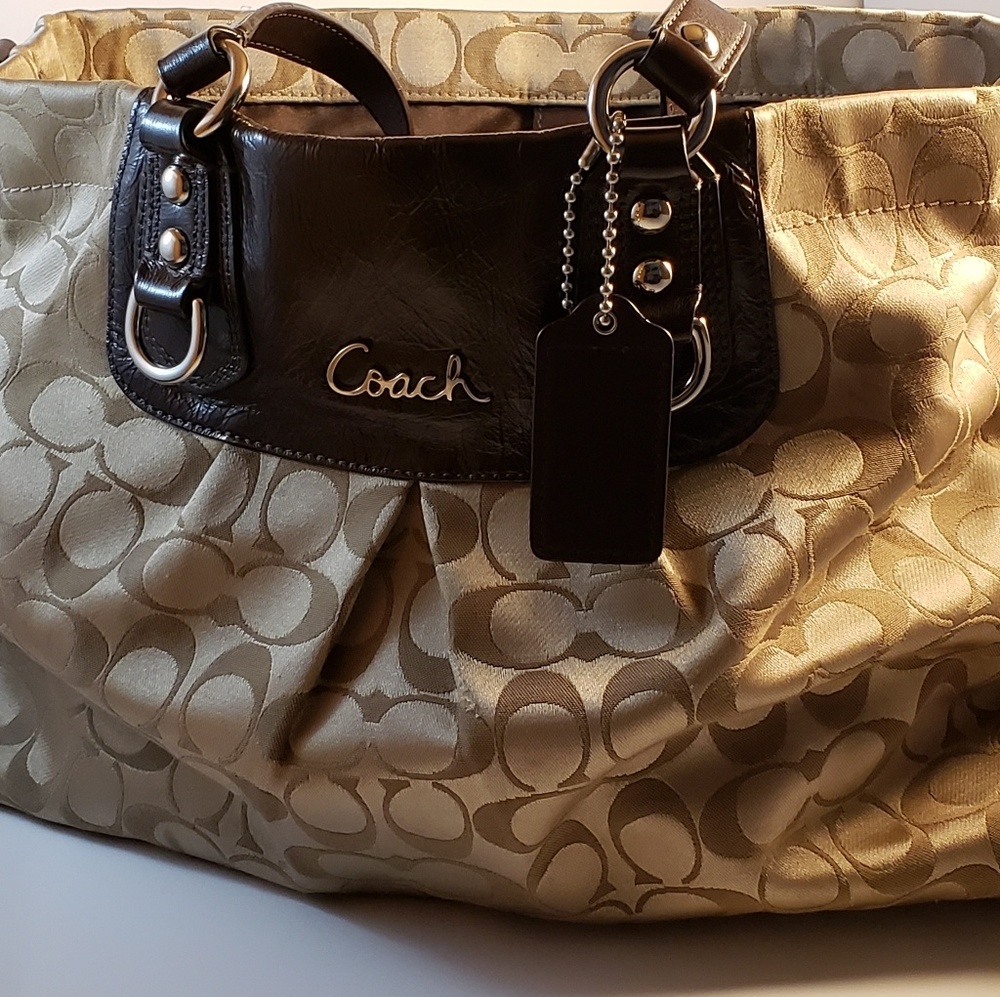 Coach Ashley Sateen Pleated Bag